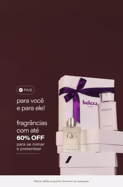 Para presentear as melhores fragrâncias para se mimar e presentear com até 60% OFF