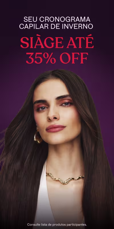 Cronograma capilar de inverno da Eudora Sìage. Produtos para tratamento com desconto de até 35%.