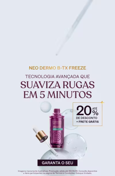 Neo Dermo B-TX Freeze, tecnologia avançada que suaviza rugas em 5 minutos. Garanta o seu com 20% de desconto + frete grátis.