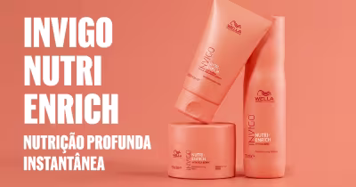 Wella Professionals Invigo Nutri-Enrich apresenta uma linha inovadora de produtos especialmente formulados para nutrir e revitalizar os cabelos secos e desgastados