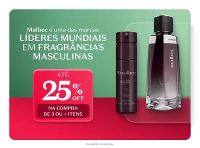 O poder do amadeirado exclusivo de Malbec com até 25% de desconto na compra de 3 ou mais itens.