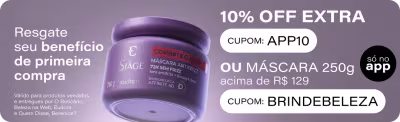 Ganhe 10%OFF só no APP na primeira compra em produtos vendidos e entregues por Beleza na Web, Eudora e Quem Disse Berenice. Cupom: APP10