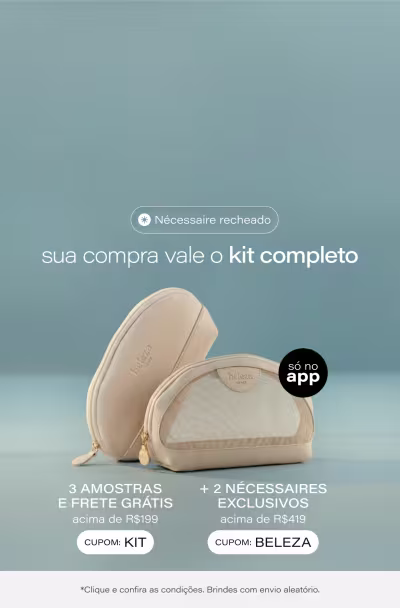 Nécessaire Recheada | Ganhe Kit Presente e frete grátis nas compras acima de R$199 + Nécessaire Dupla acima de R$419 só no app. *Vendido e entregue por Beleza na Web