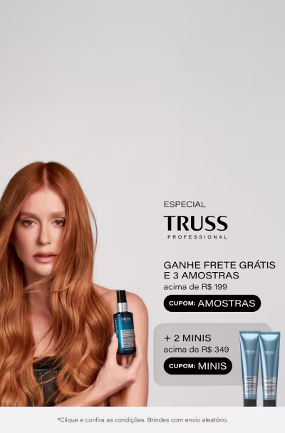 Especial Truss - Lançamento Hydra Hair | Ganhe Kit Amostras nas compras acima de R$199 + Dupla Minis acima de R$ 349 *Envio aleatório *Vendidos e entregues por Beleza na Web