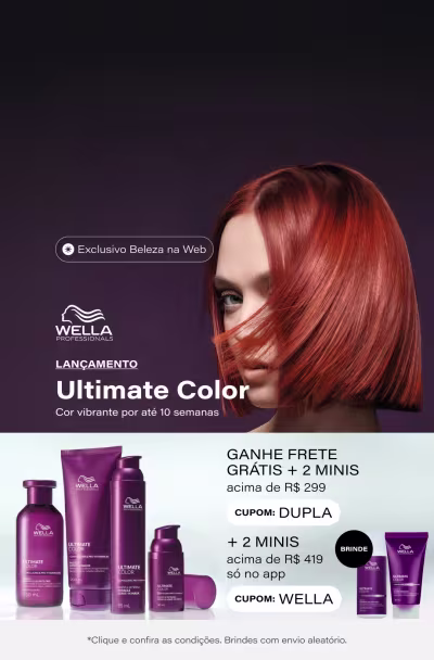Especial Wella Professionals - Lançamento Ultimate Color | Ganhe Frete Grátis + Dupla de Minis nas compras acima de R$299 + Dupla de  Minis nas compras acima de R$419 só no app *Envio aleatório *Vendidos e entregues por Beleza na Web