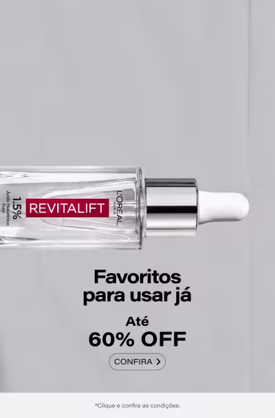 Favoritos para usar já com até 60% OFF