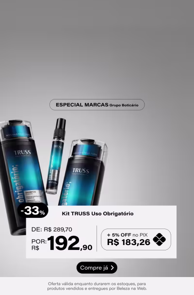 Kit TRUSS Uso Obrigatório Reconstructor (3 Produtos) De: R$ 289,70 Por: 192,90 Selo: 33% OFF *Vendidos e entregues por Beleza na Web