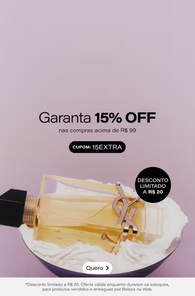 Ganhe 15% OFF nas compras acima de R$99 (Tag: Desconto limitado em R$20) *Vendidos e entregues por Beleza na Web