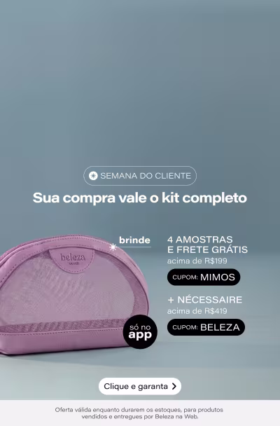 Nécessaire Recheada | Ganhe Kit Presente e frete grátis nas compras acima de R$199 + Nécessaire acima de R$419 no app. *Envio aleatório *Vendidos e entregues por Beleza na Web