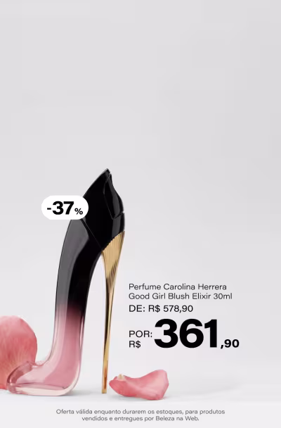 Good Girl Blush Elixir Carolina Herrera Eau De Parfum - Perfume Feminino 30ml De: R$ 578,9 Por: R$ 361,9 Selo: 37% OFF *Vendidos e entregues por Beleza na Web