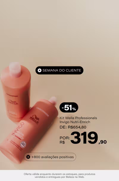 Kit Wella Professionals Invigo Nutri-Enrich Salon Duo (2 Produtos) De: R$ 654,8 Por: R$ 319,9 Selo: 51% OFF *Vendidos e entregues por Beleza na Web