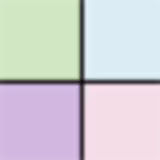 A imagem mostra o pó solto de Givenchy. É uma caixa preta elegante, com o logotipo da marca em relevo na tampa superior. A caixa é retangular e possui uma base transparente de acrílico que permite ver as cores suaves de verde, lilás e rosa.