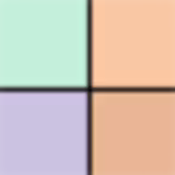 A imagem mostra o pó solto de Givenchy. É uma caixa preta elegante, com o logotipo da marca em relevo na tampa superior. A caixa é retangular e possui uma base transparente de acrílico que permite ver as cores suaves de verde, lilás e amarelo.