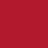 Produto de beleza M·A·C com embalagem preta e vermelha, contendo um batom vermelho brilhante em formato cilíndrico e um frasco vermelho com tampa.