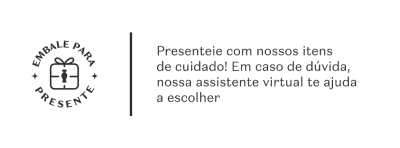 Banner branco com letras pretas convidando para conhecer a categoria Presentes.