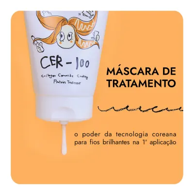 O banner apresenta uma máscara capilar da marca Eliz&Vecca, chamada CER-100.