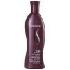 Frasco de shampoo Senscience True Hue Violet, com embalagem roxa escura e rótulo com logotipo da marca. O produto é indicado para tonalizar cabelos loiros ou grisalhos.