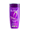 Frasco de shampoo Elseve Collagen Lifter, com embalagem roxa e detalhes em dourado, contendo 200 ml do produto. O rótulo destaca os benefícios do colágeno para cabelos affinados e sem volume.