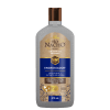 Frasco de shampoo Tío Nacho Engrossador, com 415 mL de volume, apresentando design com textura de favo de mel e rótulo em azul e dourado, destacando a presença de geleia real e extrato de urtigas.