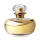 Esta imagem mostra um frasco de perfume luxuoso da marca Lily. O frasco tem um design elegante e sofisticado com cores douradas e transparentes. O frasco tem uma forma curvilínea e chamativa, característica dos produtos de alta qualidade da marca Lily.