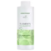 Condicionador  Elements da Wella. Embalagem branca com detalhes em verde. Rótulo indicando que é um condicionador formulado sem silicones, com 95% de ingredientes naturais e aloe vera. Cores predominantes são branco e verde claro