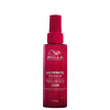Produto da linha Ultimate Repair da Wella Professionals. Frasco plástico vermelho brilhante com formato cilíndrico e tampa da mesma cor. Rótulo com o logotipo da Wella, nome do produto "Ultimate Repair Miracle Hair Rescue" e descrição "com AHA & Omega-9".