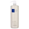 A imagem mostra o Condicionador Real Liss de 1 litro da marca MAB Marco Antônio Biaggi by Alfaparf Milano, com frasco de plástico branco, dosador e detalhes em azul. Estão listados os benefícios e ativos: "Lisos e sem frizz, Squalano e Óleo de Amaranto".