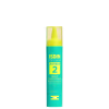 Embalagem em frasco plástico transparente com tampa amarela. Rótulo turquesa com texto "ISDIN Oily Skin Acniben 2 Night Concentrate Anti-imperfeições" em amarelo e branco. Frasco de 27ml. Cores predominantes são turquesa, amarelo e branco.