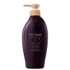 Frasco de condicionador Tsubaki Premium EX de 450ml, com embalagem roxa escura e rótulo dourado destacando os benefícios do produto.