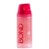Frasco plástico rosa com tampa vermelha contendo sabonete líquido da marca Bond Rio com ingredientes de açaí e niacinamida, com texto "reset" visível no rótulo.