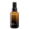 Frasco de óleo escuro da marca Sebastian Professional, com rótulo em preto e dourado, contendo "Dark Oil Smooth & Shine Styling Oil" como descrição do produto.