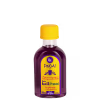 Frasco de vidro roxo com tampa amarela da linha Pinga! da marca Lola From Rio, contendo óleo de Açaí e Pracaxi, com rótulo destacando o nome do produto e seus ingredientes.