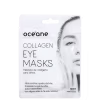 Máscara de colágeno para olhos da marca Océane, em embalagem branca com texto preto e imagem em preto e branco de rosto feminino. Contém 30 unidades e promete hidratar, melhorar a aparência de linhas de expressão e suavizar olheiras.