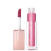 Produto de maquiagem da marca Maybelline, com embalagem em tons de rosa e branco. Trata-se de um gloss com acabamento brilhoso e textura cremosa, apresentado em um aplicador com ponta macia.