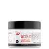 É um produto de tratamento capilar da linha Curly Care. A embalagem é um pote plástico branco com tampa preta. O rótulo indica que é o produto "Acid-C", um acidificante antiporosidade com pH 3.0.