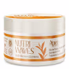 Máscara de tratamento capilar da marca Apice Cosméticos, da linha Nutri Waves. A embalagem é um pote branco contendo informações sobre os ingredientes e benefícios do produto, como óleo de pracaxi, manteiga de karité e tratamento condicionante.