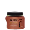 Pote de tratamento capilar Sillage de 300g, com tampa preta e detalhes em dourado, contendo os ingredientes coco e jojoba para hidratação intensiva.