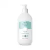 Frasco branco com bomba dosadora e rótulo em azul claro e branco com nuvens ilustradas contendo 400ml de loção hidratante corporal Cuide-se Bem Nuvem.