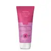 Frasco em tom de rosa e roxo com letras amarelas e brancas e pretas com ilustração de cerejas contendo 200ml de loção hidratante corporal da marca Cuide-se Bem Cereja Livre.