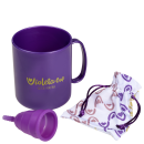 Kit Violeta Cup Violeta Tipo A (+30 anos ou com filhos) - Coletor Menstrual + Higienizador de Coletor