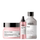 Kit L'Oréal Professionnel Vitamino Color Resveratrol + Silver Trio, 3 produtos.