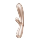 A imagem mostra um vibrador rosê gold.