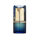 Frasco de perfume Al Nashama Caprice da Lattafa com design elegante em tons de azul e dourado.