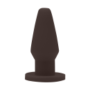 Plug anal, com formato cônico e base plana, apresentado em fundo branco. Produto da marca Aine, destinado ao uso íntimo.