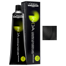 Frasco de item de perfumaria da marca L'Oréal Professionnel, com embalagem preta e verde, contendo produto para coloração de cabelos.