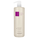 A imagem mostra o condicionador Brazilian Curls da marca MAB Marco Antônio de Biaggi by Alfaparf Milano. O frasco é de plástico branco com bomba dosadora, logotipo MAB em roxo, e texto Brazilian Curls Condicionador cachos hidratados e volume de 1 litro.