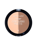 A imagem mostra um produto de maquiagem da marca Wet n Wild. É uma paleta de contorno chamada "Megaglo Contouring Palette".