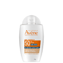 Embalagem plástica branca opaca em formato cilíndrico. Rótulo laranja com o logotipo e nome da marca Avène em letras maiúsculas, nas cores laranja, branca e azul. Peso líquido de 40g indicado na embalagem.