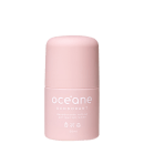 Frasco em embalagem cilíndrica rosa, com letras brancas.