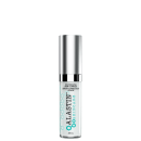 Sérum hidratante Alastin. Frasco cilíndrico de metal prateado com tampa preta. Rótulo na parte inferior com o nome do produto "Restorative Skin Complex" e a descrição "Serum Corrector Visage" (Sérum Corretor Facial) em letras pretas e azuis.